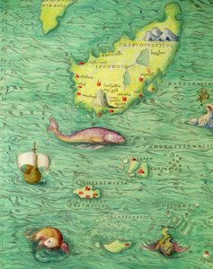 Islandia, de un Atlas del Mundo en 33 mapas, Venecia, 1 de septiembre de 1553 (detalle)